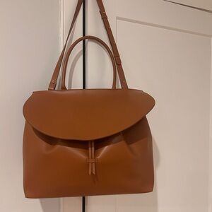 Elegant Tan Leather Tote Bag